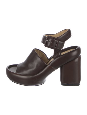 Pre-owned Lemaire Leather Sandals In Brown