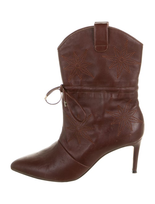 Chloé Gosselin Leather Embroidered Accent Western