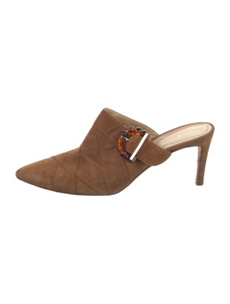 Chloé Gosselin Suede Beaded Accents Mules