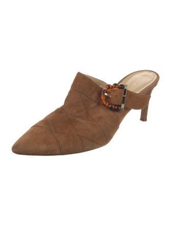Chloé Gosselin Suede Beaded Accents Mules