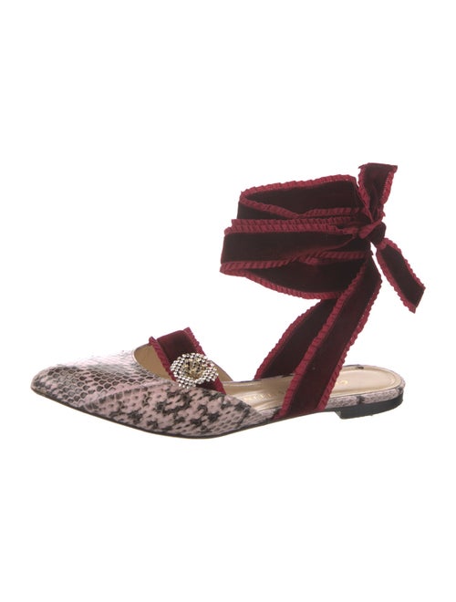 Chloé Gosselin Snakeskin Animal Print Mules