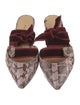 Chloé Gosselin Snakeskin Animal Print Mules