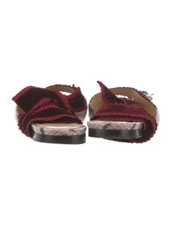 Chloé Gosselin Snakeskin Animal Print Mules