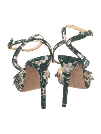 Chloé Gosselin Satin Floral Print Sandals