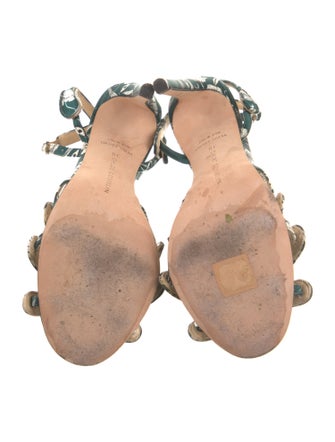 Chloé Gosselin Satin Floral Print Sandals