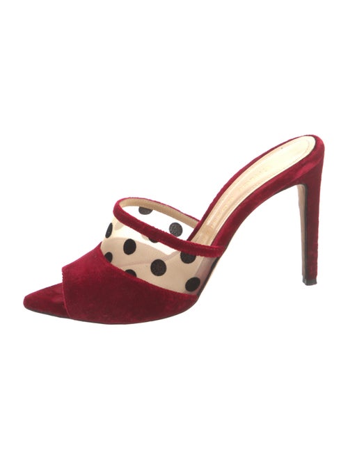 Chloé Gosselin Velvet Polka Dot Print Mules