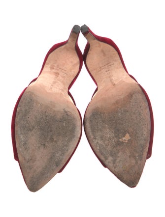 Chloé Gosselin Velvet Polka Dot Print Mules