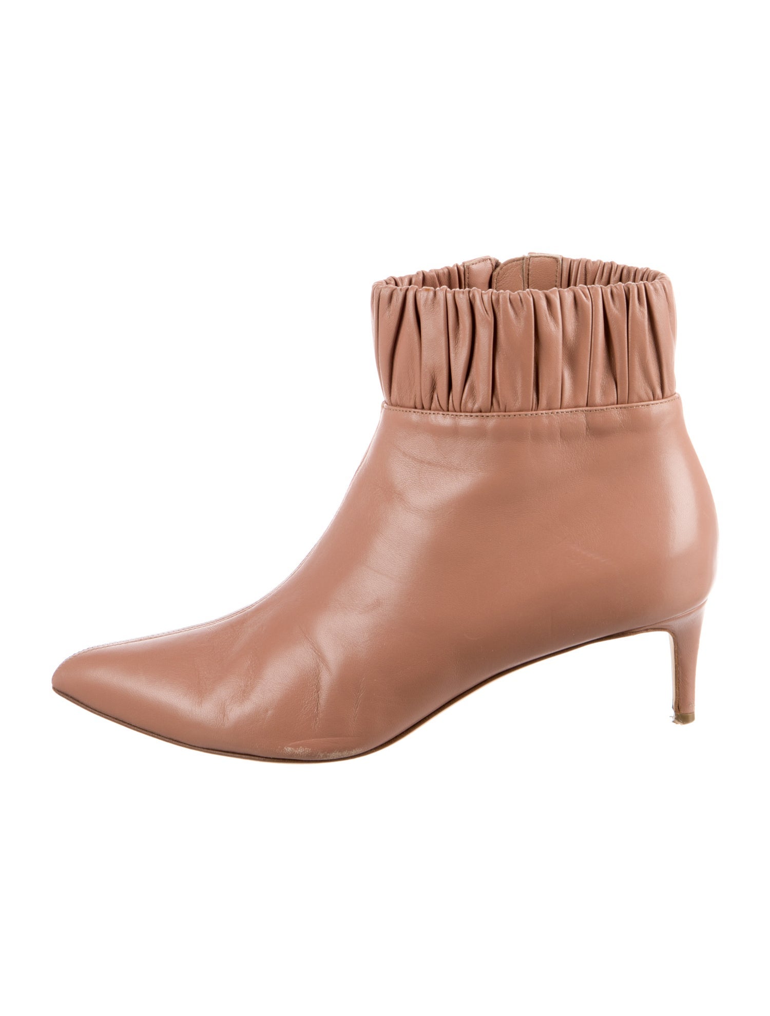 Chloé Gosselin Leather Ruffle Embellishment Boots