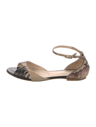 Chloé Gosselin Snakeskin Animal Print D'Orsay Flats