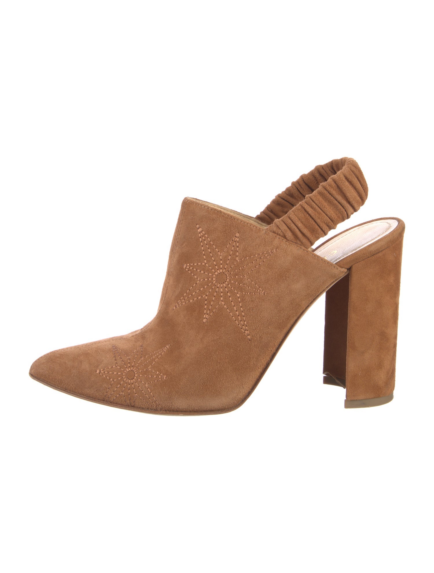 Chloé Gosselin Suede Embroidered Accent Slingback Pumps