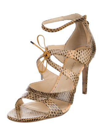 Chloé Gosselin Snakeskin Animal Print Sandals