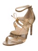Chloé Gosselin Snakeskin Animal Print Sandals