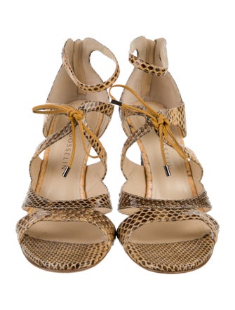 Chloé Gosselin Snakeskin Animal Print Sandals
