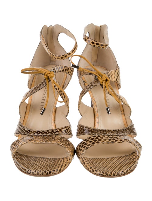 Chloé Gosselin Snakeskin Animal Print Sandals