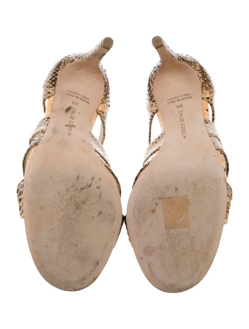 Chloé Gosselin Snakeskin Animal Print Sandals