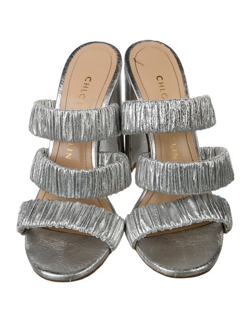 Chloé Gosselin Leather Animal Print Slides