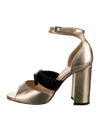 Chloé Gosselin Leather Colorblock Pattern Sandals