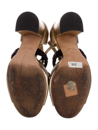 Chloé Gosselin Leather Colorblock Pattern Sandals