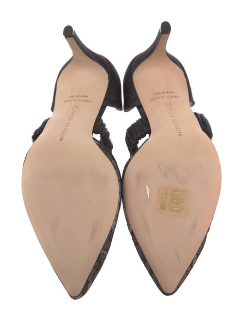 Chloé Gosselin Satin Bow Accents D'Orsay Pumps