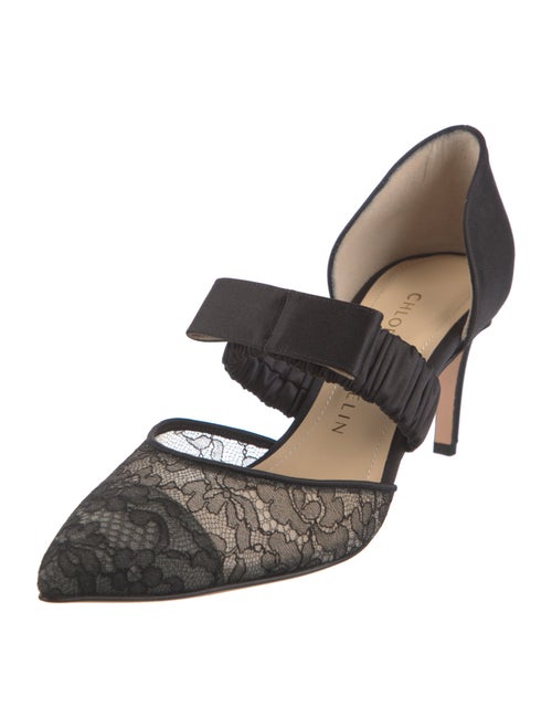 Chloé Gosselin Satin Floral Print D'Orsay Pumps