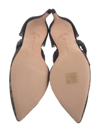 Chloé Gosselin Satin Floral Print D'Orsay Pumps