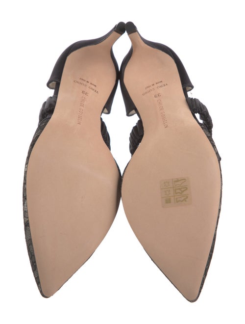 Chloé Gosselin Satin Floral Print D'Orsay Pumps