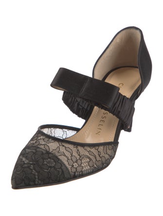 Chloé Gosselin Satin Floral Print D'Orsay Pumps