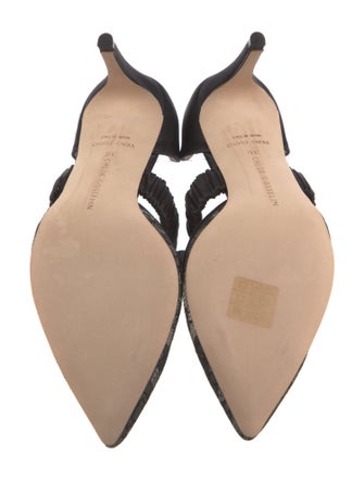 Chloé Gosselin Satin Floral Print D'Orsay Pumps