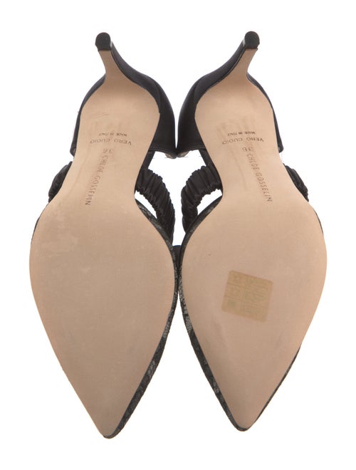 Chloé Gosselin Satin Floral Print D'Orsay Pumps