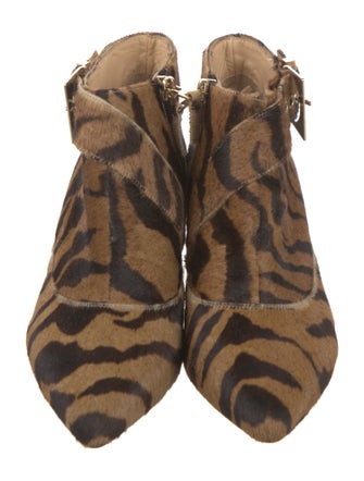Chloé Gosselin Ponyhair Animal Print Boots
