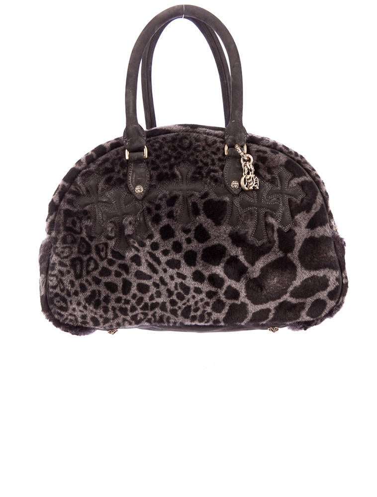 Chrome Hearts Leather Fleur Cross Patch Bowling Bag – Justin