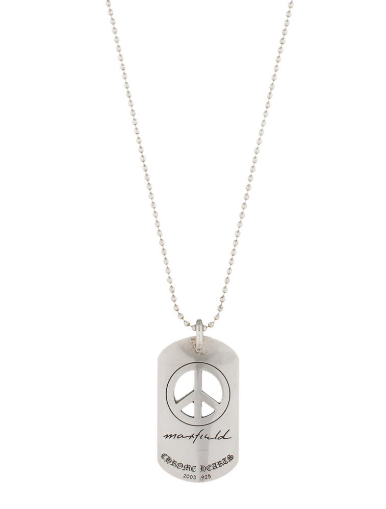 Chrome Hearts Peace Sign Pendant - Silver - CHH10106 | The RealReal