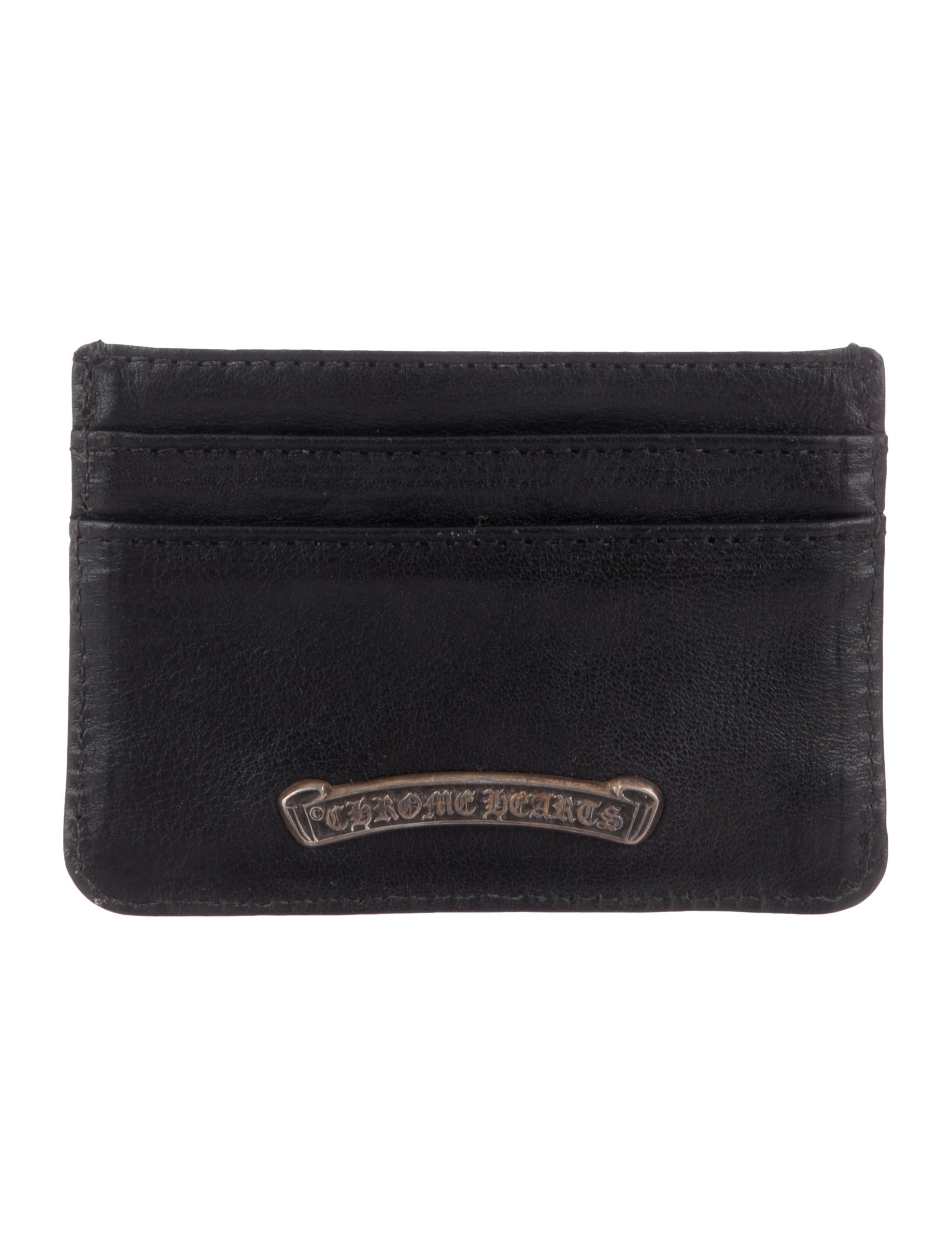Chrome Hearts Leather Card Holder - Black Wallets, Accessories