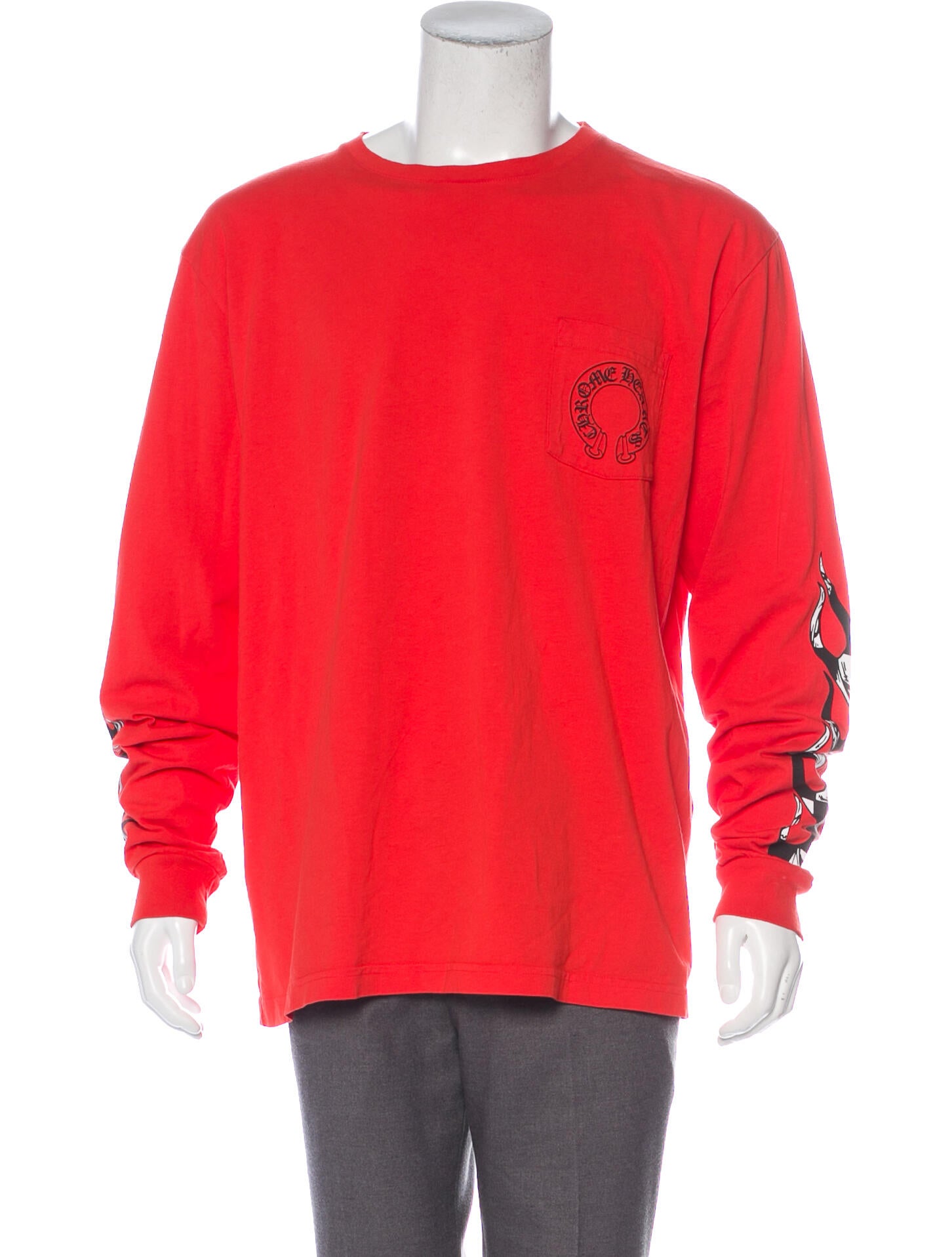 red chrome hearts shirt