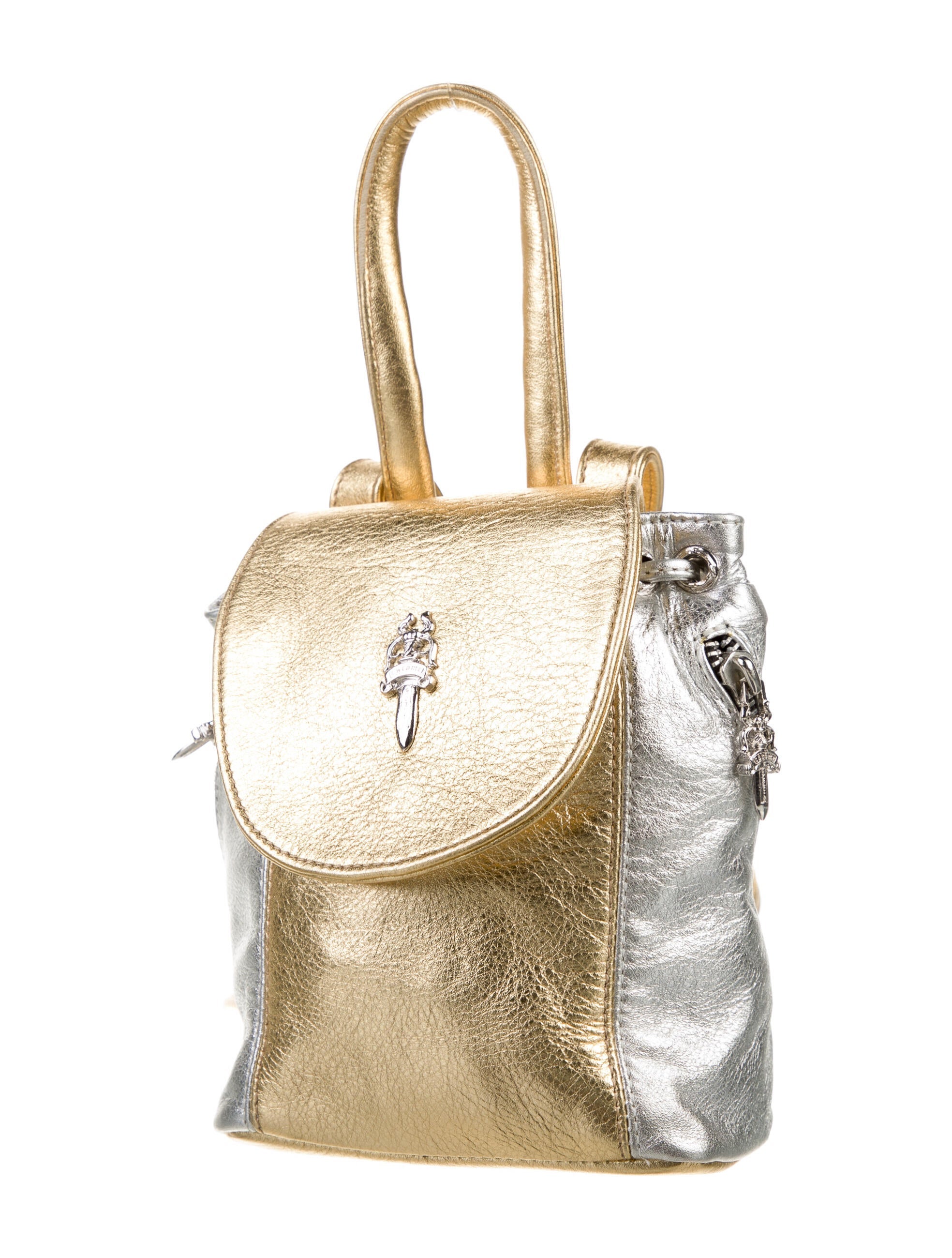 Chrome Hearts Mini Iggy Backpack Gold Backpacks, Handbags CHH32689