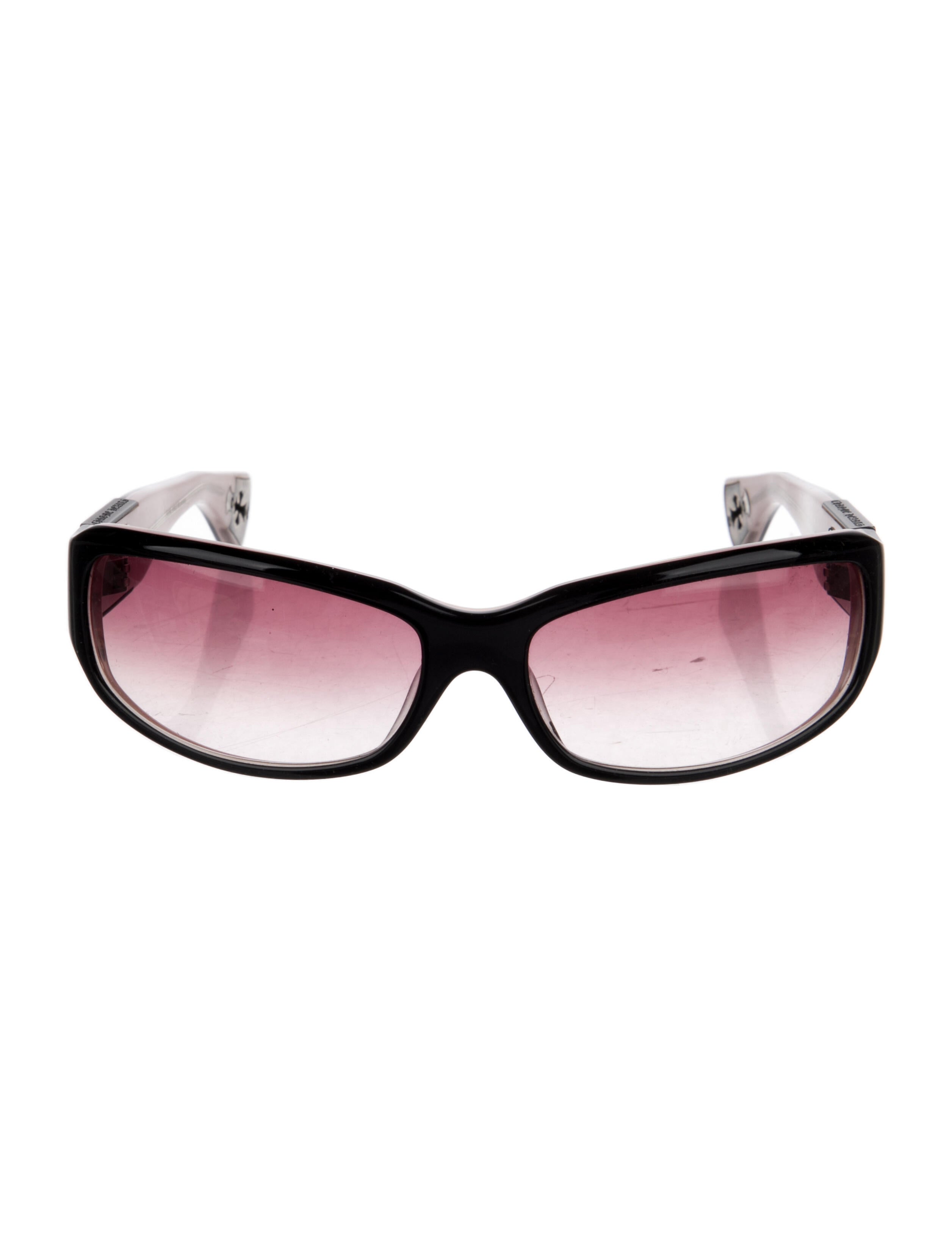 Chrome Hearts 'Gold Digger' Shield Sunglasses - Black