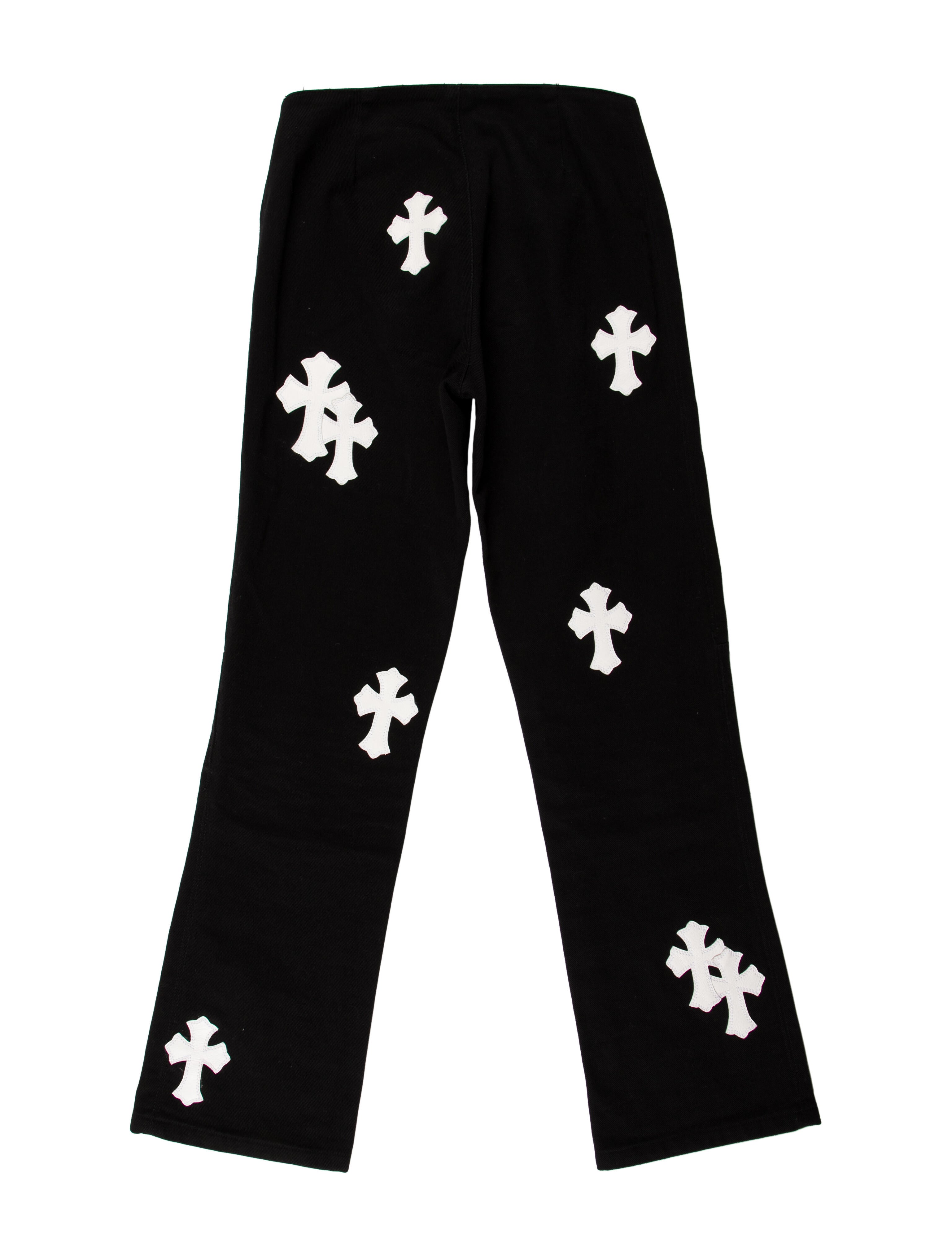 Chrome Hearts Cross Patch Straight Leg Jeans - Black, 9