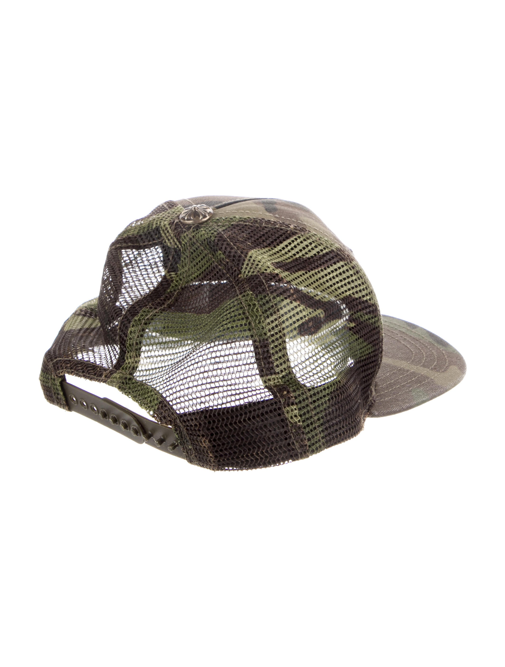 Chrome Hearts Camo Fuck Trucker Cap - Green Hats, Accessories