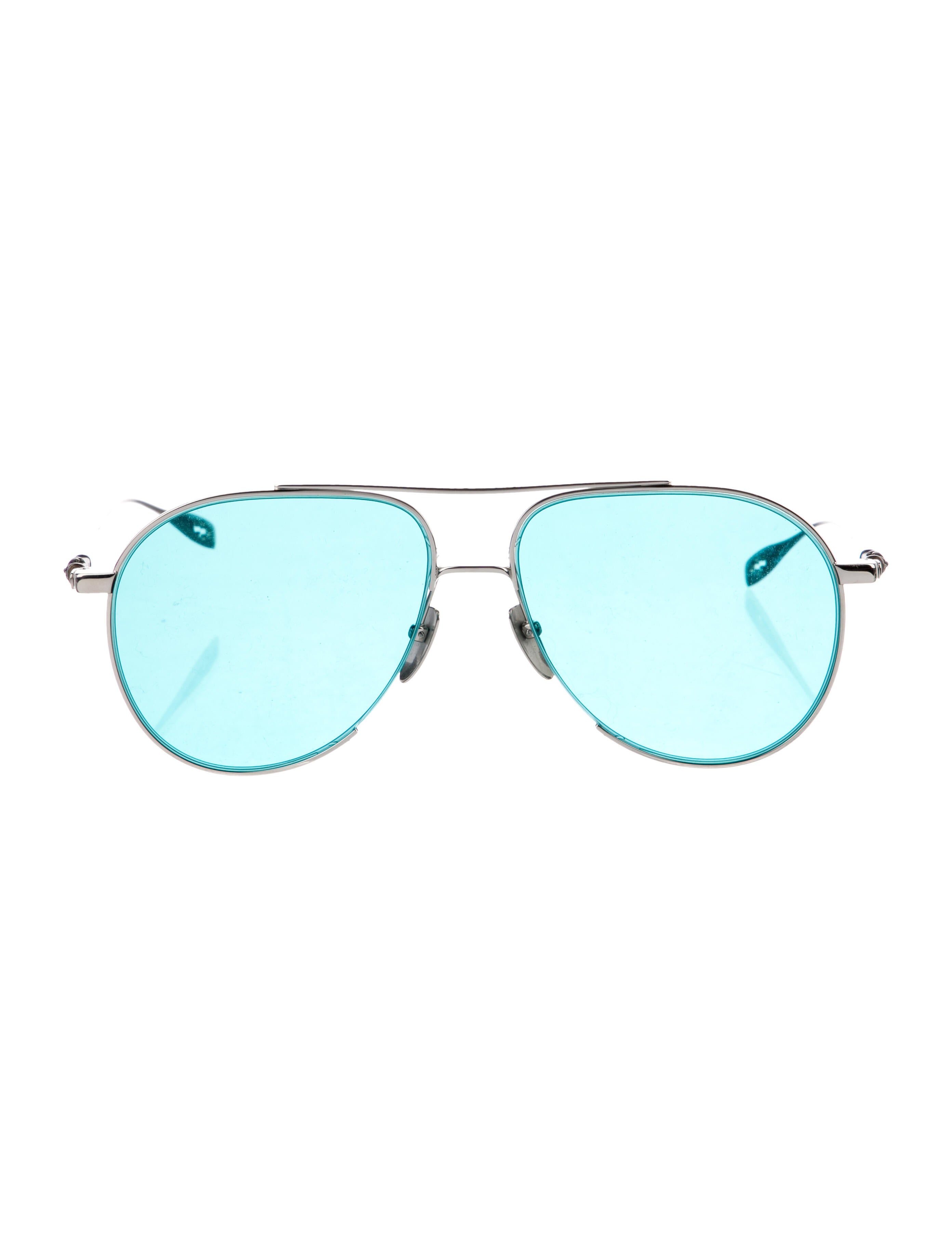 Chrome Hearts Steppin' Blue Aviator Aviator Sunglasses