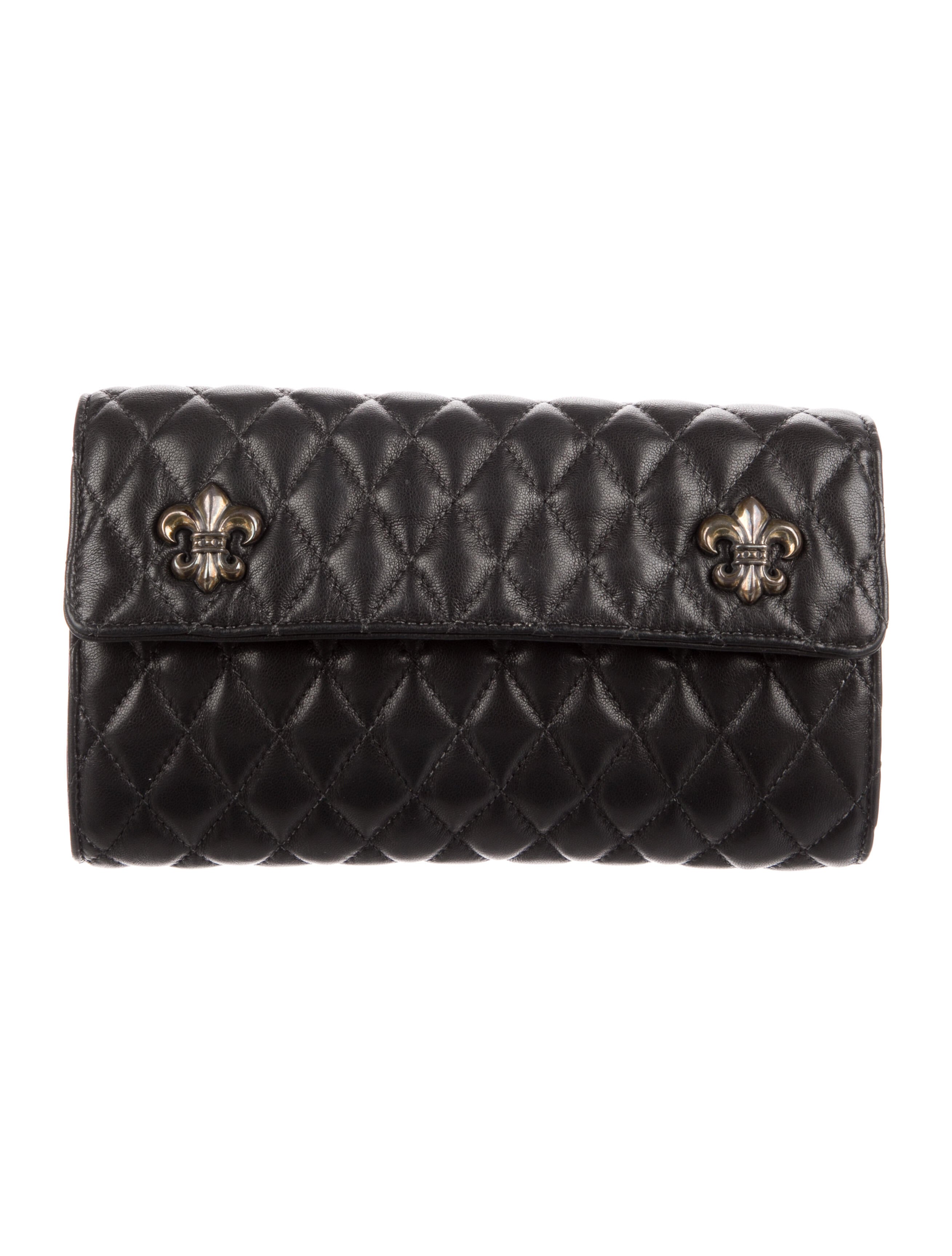 Chrome Hearts Leather Clutch Black Clutches, Handbags CHH39413