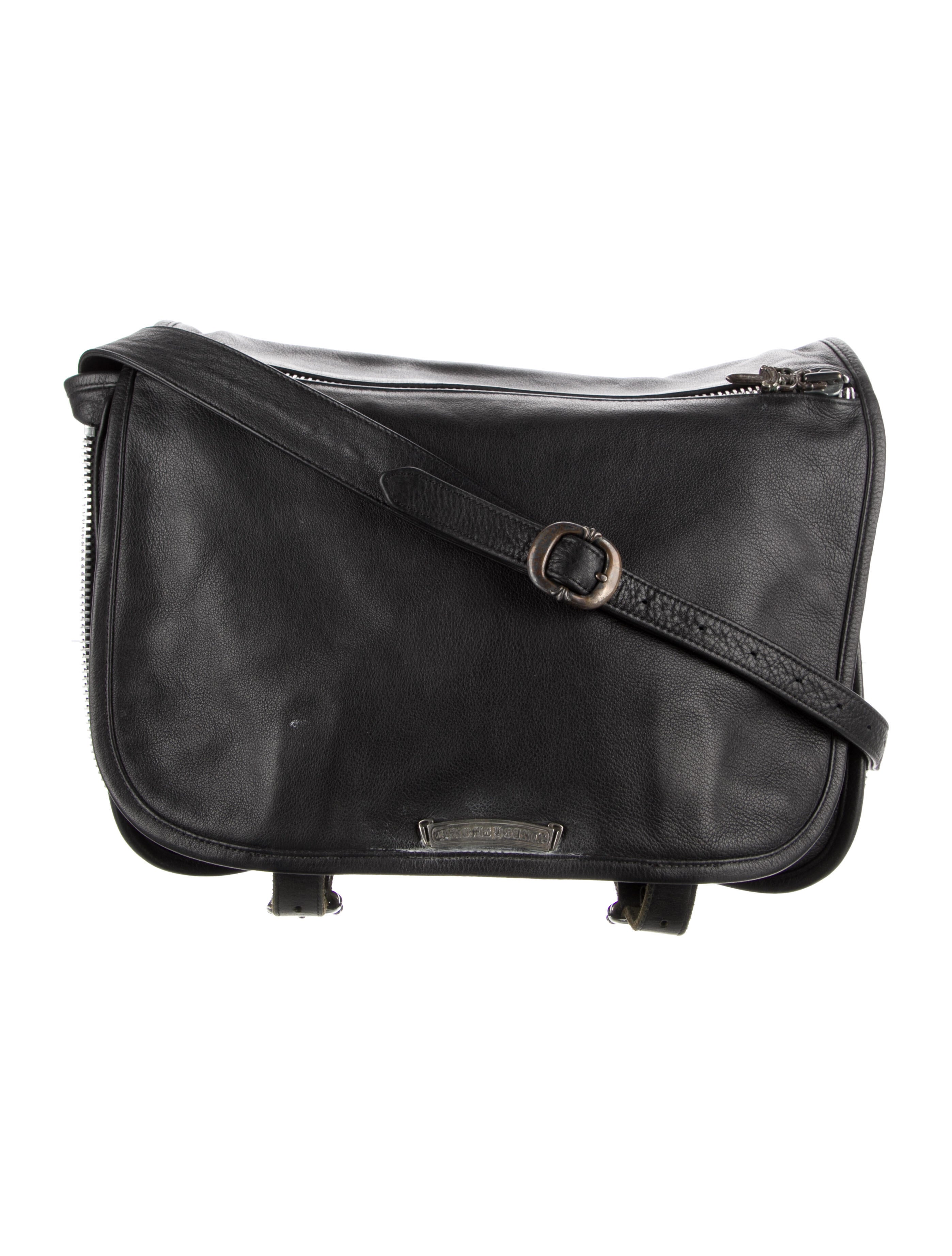 Chrome Hearts Leather Messenger Bag