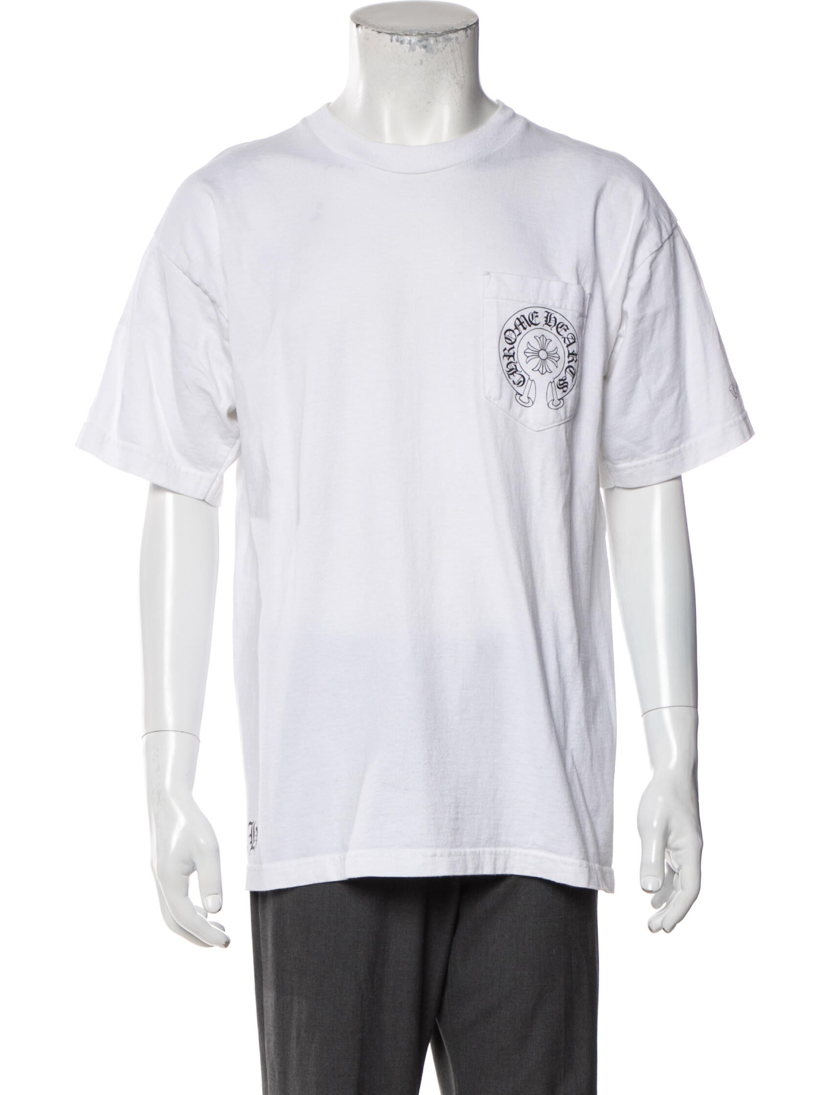 Chrome Hearts Horseshoe Logo Graphic Print TShirt White TShirts