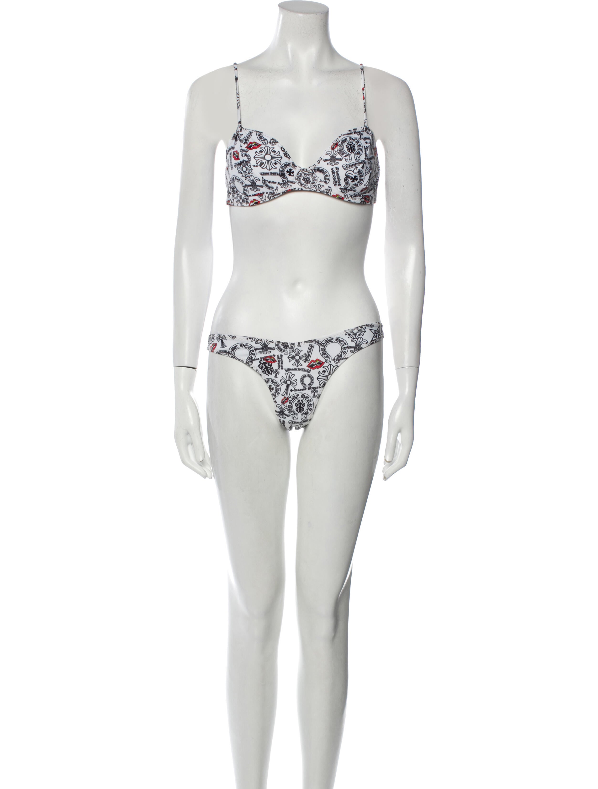 Chrome Hearts Matty Boy Dipped In Blue Printed Bikini w