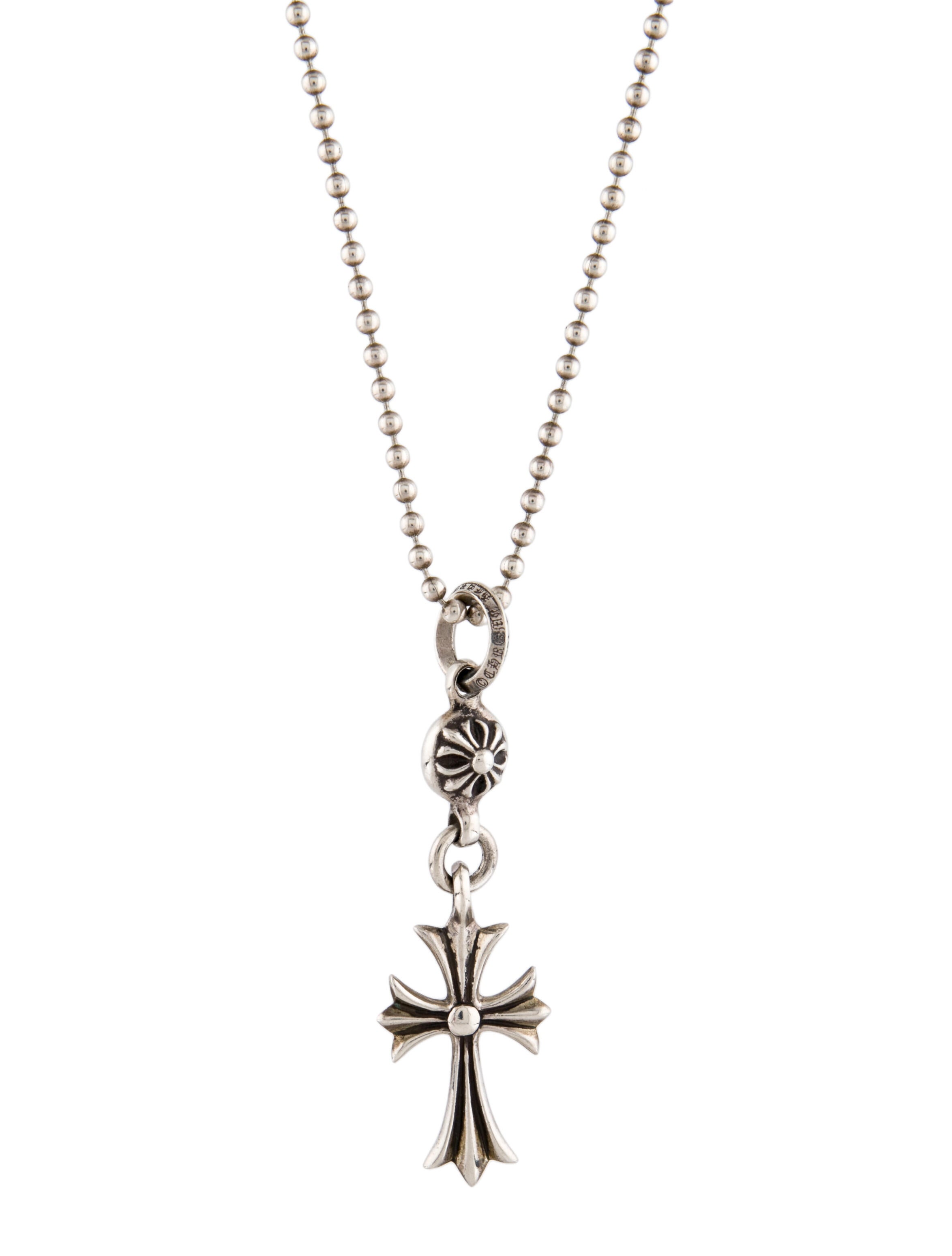 Chrome Hearts Vintage Cross Pendant Necklace Sterling Silver Pendant