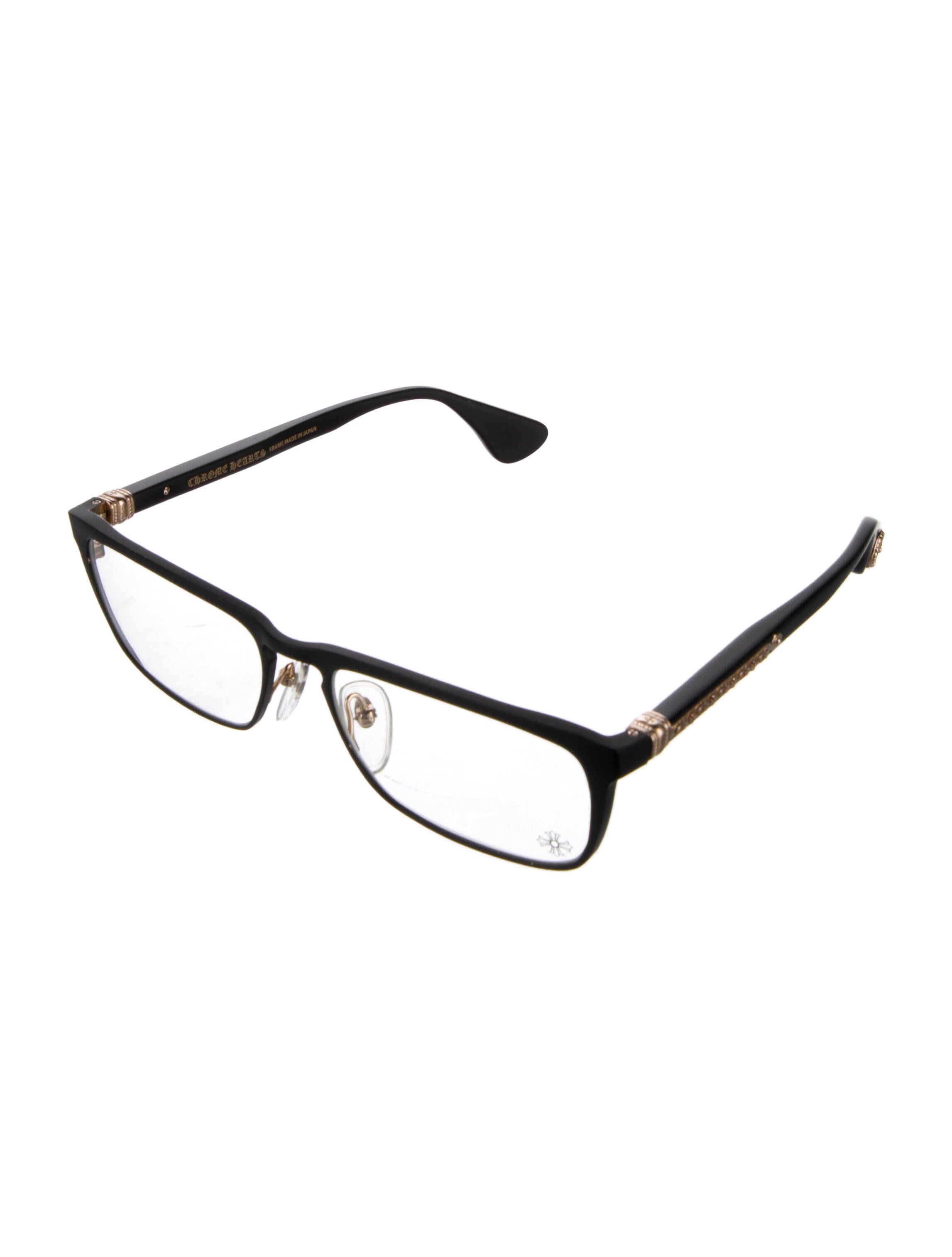 Chrome Hearts Growler I Square Eyeglasses Black Eyeglasses