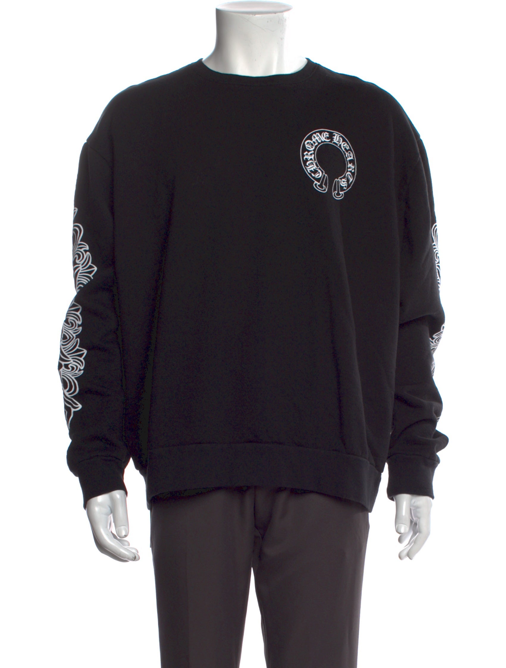 【Chrome Hearts】Horseshoe Crewneck★クルーネックスウェット CHROME HEARTS クロムハーツ Horseshoe L/S Sweatshirt ホース