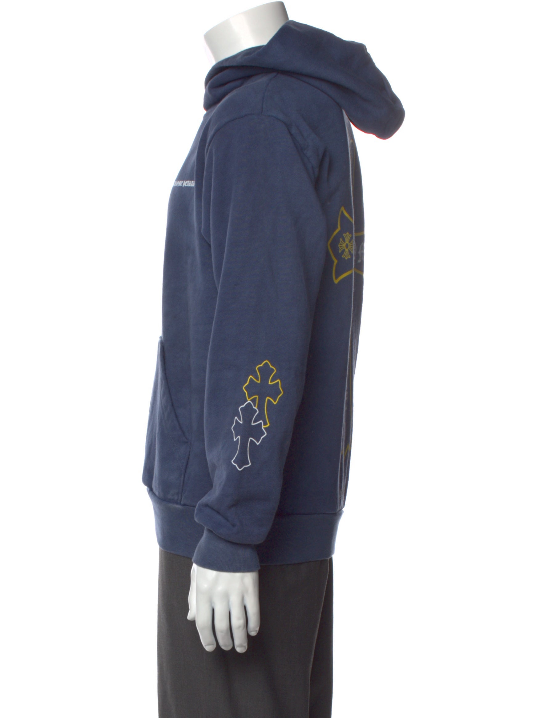 Chrome Hearts x Drake 'Certified Chrome' Graphic Print Hoodie Blue