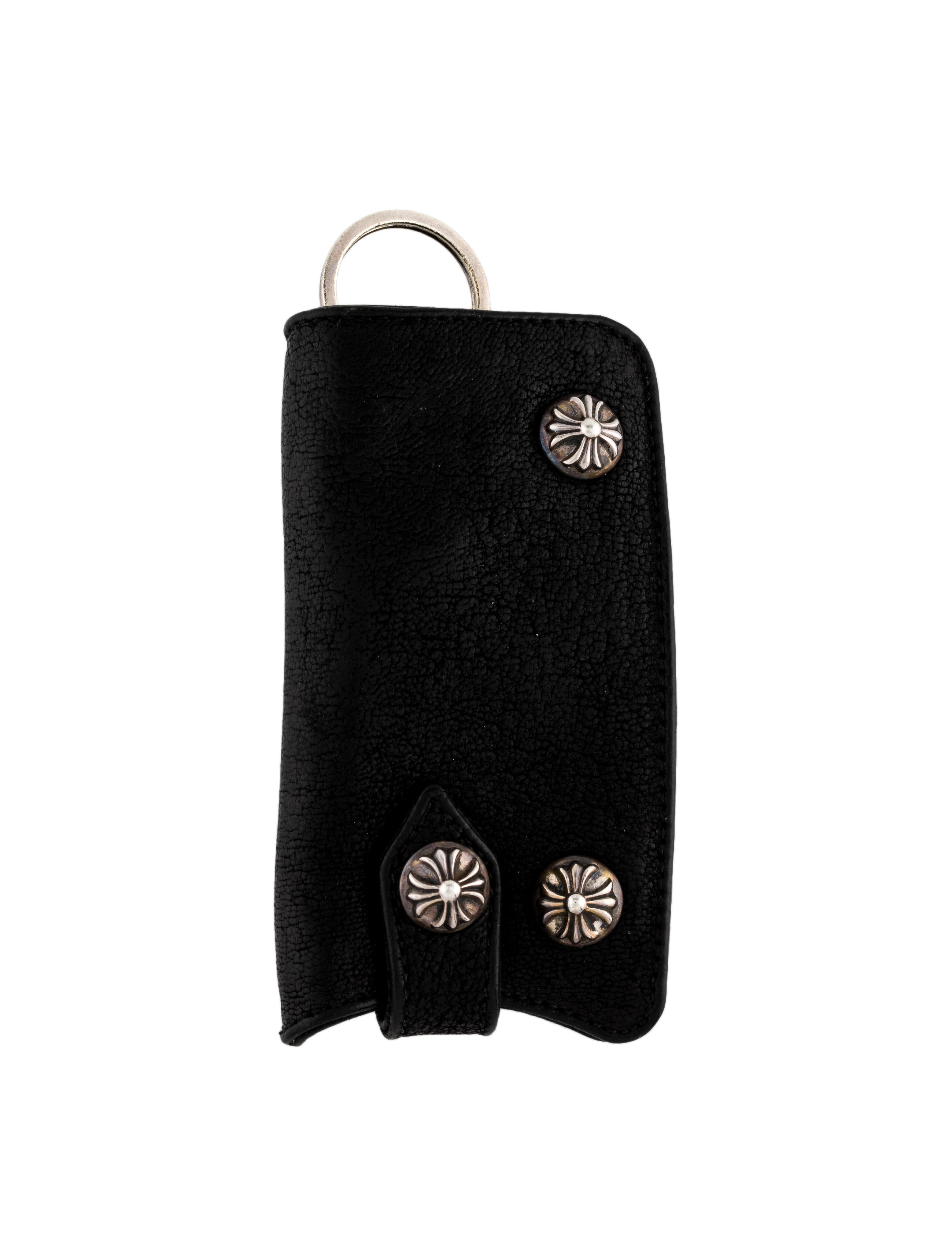 Chrome Hearts Leather Keycase - Black Keychains, Accessories