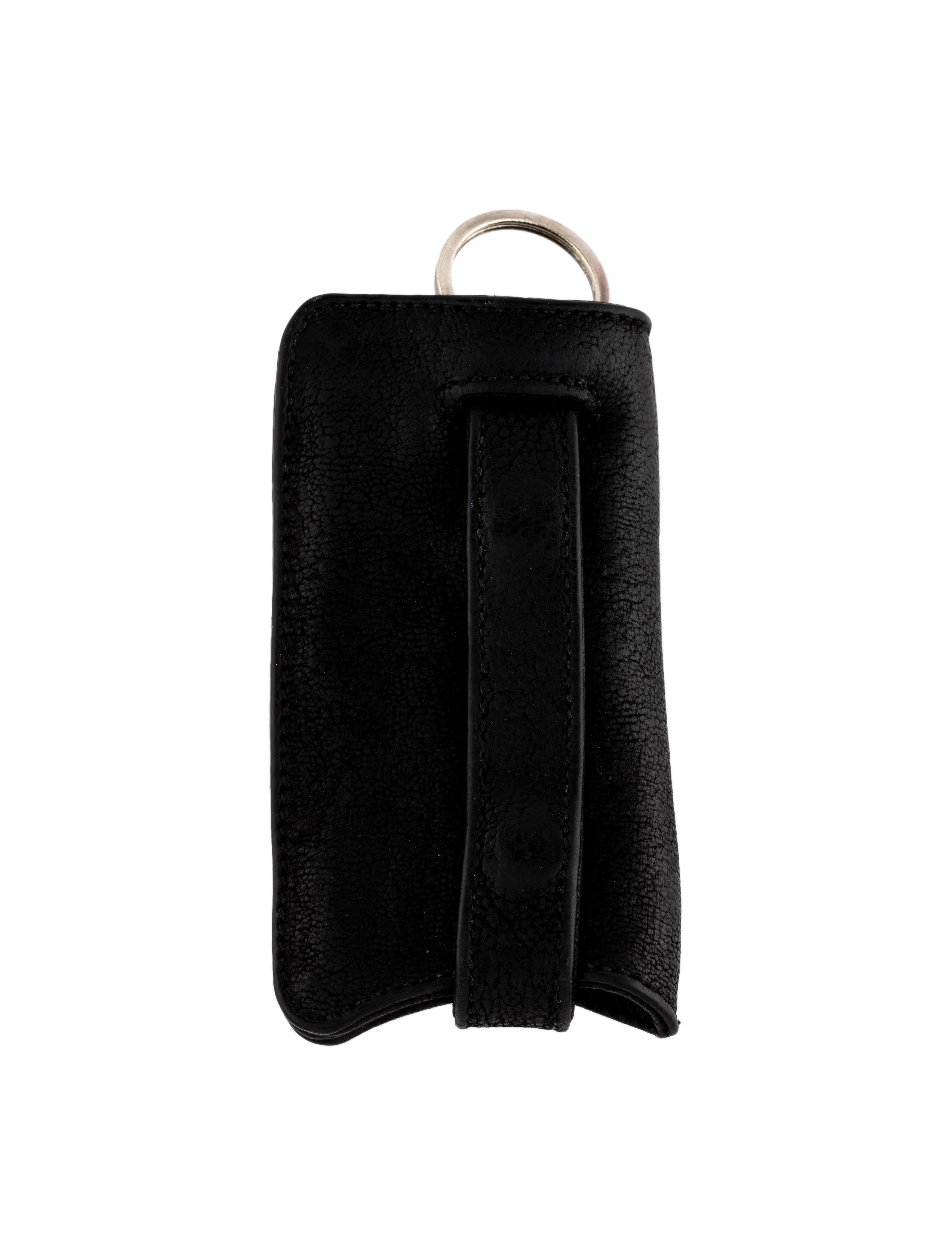 Chrome Hearts Leather Keycase Black Keychains, Accessories CHH42334