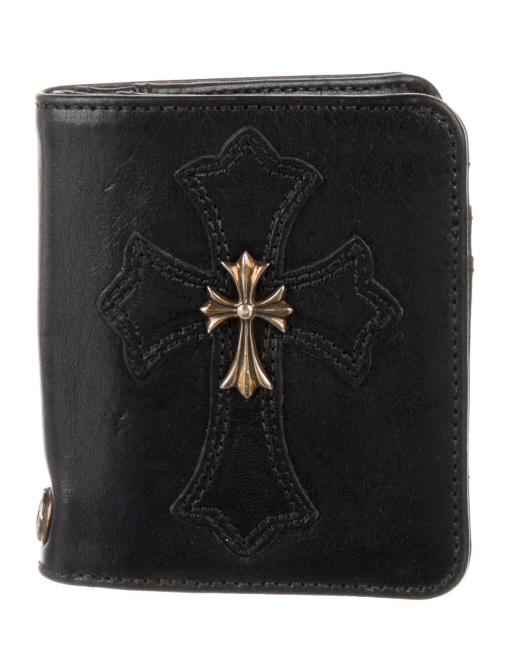 Chrome Hearts Card Holder Leather Wallet - Black Wallets